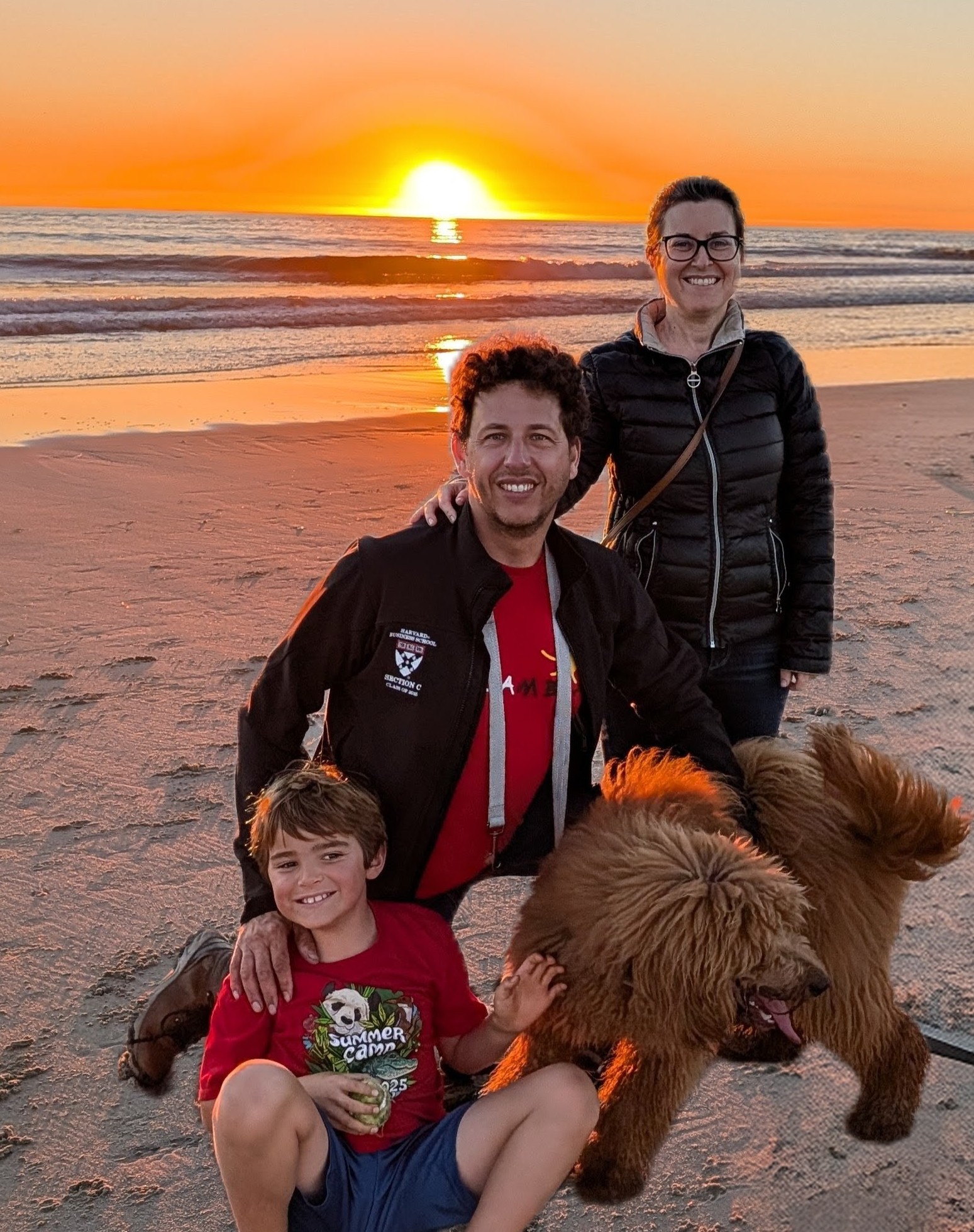 Graham and family at sunset Graham Butler, Perelo Partners